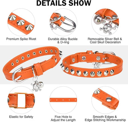 Leather Cat Collars for Boy Girl Cats - Image 2