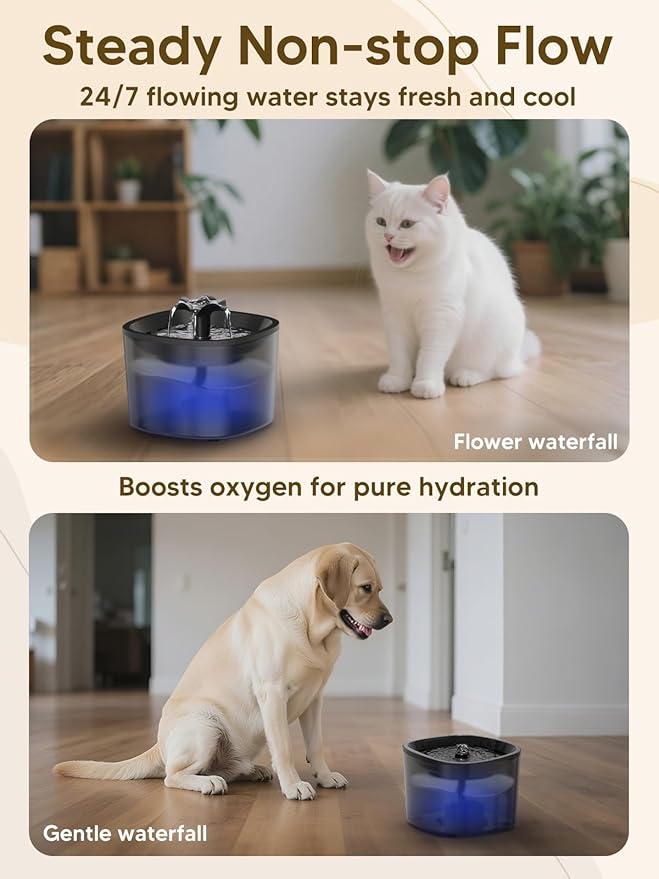 Automatic Cat Feeder and Water Fountain, 5L/20 Cups Timed Cat Dry Food Dispenser - Image 7