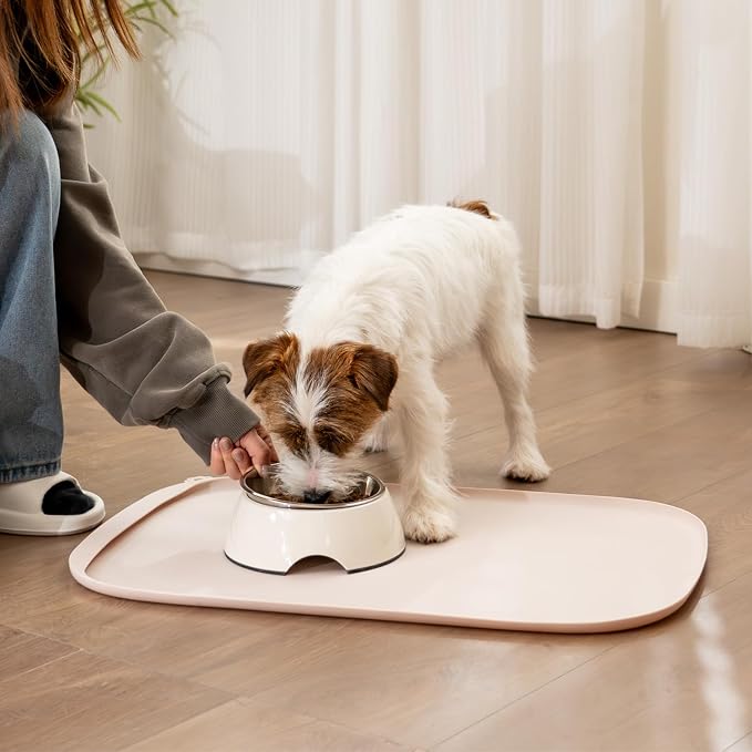Silicone Dog Food Mat with Side Pocket & Hook Hole, Soft Raised Edges, Easy - Image 9