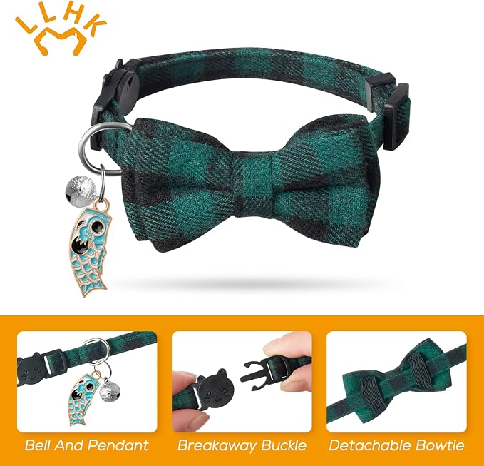 LLHK 4 Pack Small Fish Cat Collars - Image 3