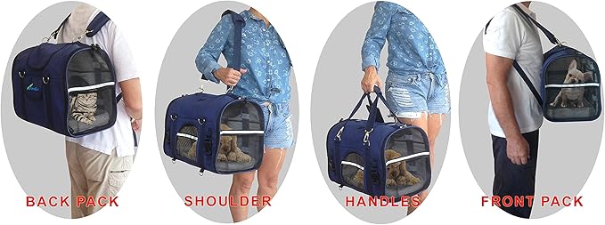 6-in-1 Sturdy Pet Carrier Backpack, Front Pack, Shoulder Bag, Pet Hand Bag - Image 2
