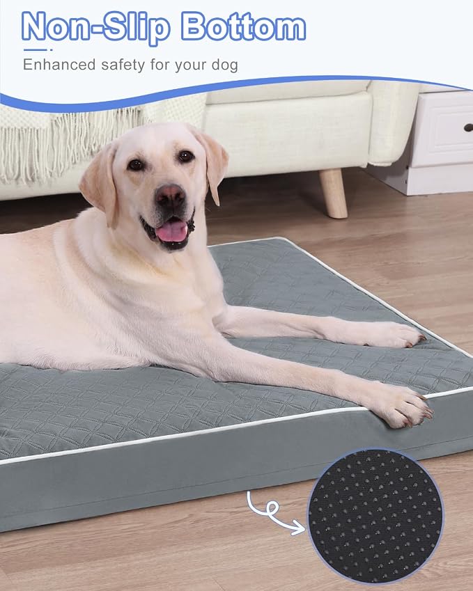 KSIIA Extra Large Dog Bed for Crate Pad Waterproof Dog Bed - Image 7