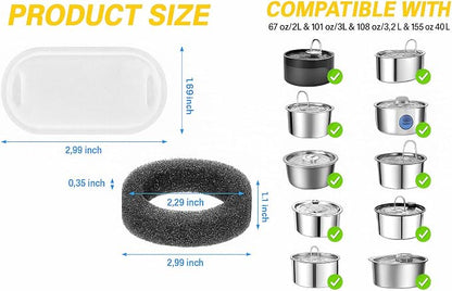 Fountain Filter Replacement Set – 18 Pack – Compatible - Image 3