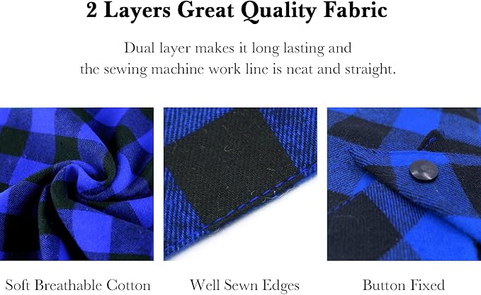 Birthday Plaid Dog Bandana - Image 4