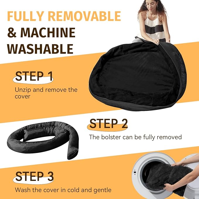 Orthopedic Washable Large Dog Bed: Memory Foam Waterproof Pet Bed - Image 5