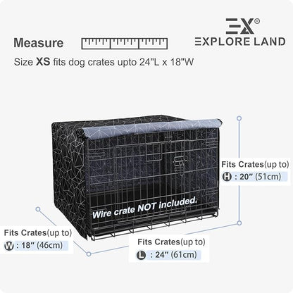 Explore Land Pattern Dog Crate Cover - Image 2