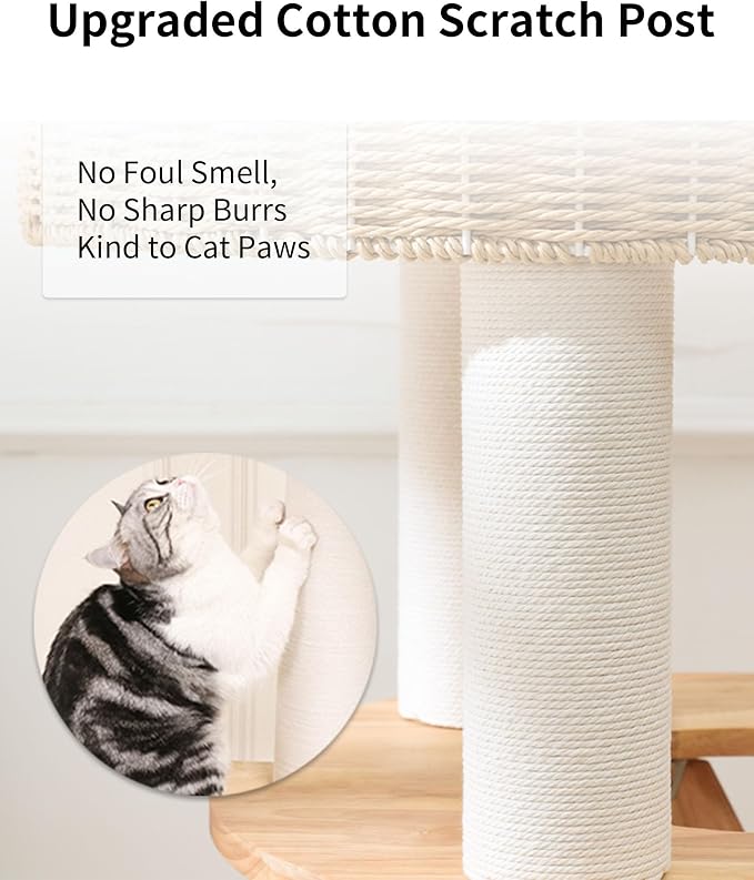Wood Cat Tree for Large Cats, Modern Cat Tree Tower - Image 7