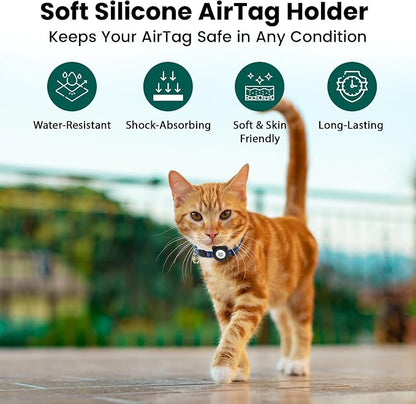 Cat Collar with AirTag Holders, Reflective Breakaway Safety Collars, Bells and - Image 6