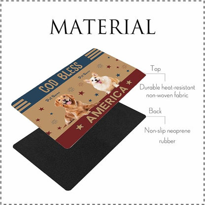 Personalized Dog Cat Mat with Name Photo Custom Placemat Feeding Mats - Image 3