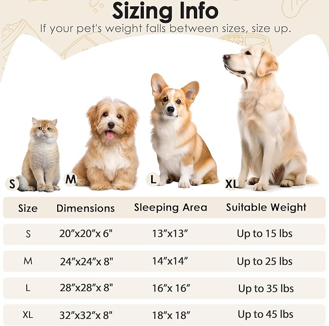 Dogs Bed for Small Dogs, Anti-Anxiety Washable Round Bed - Image 2