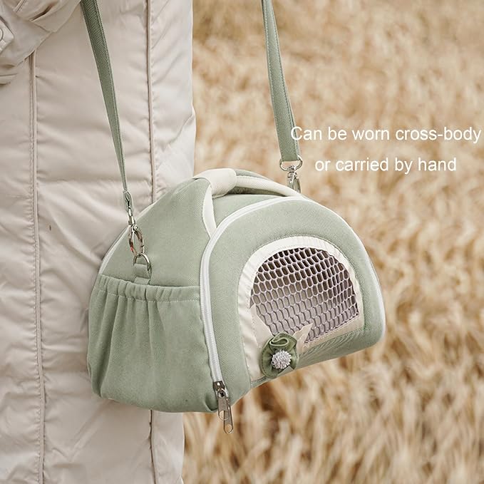ABLAZEZAI Guinea Pig Carrier, Small Animal Travel Bag, Breathable Outdoor - Image 5