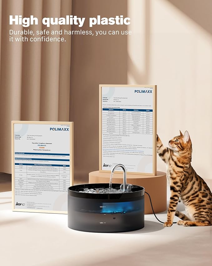 Cat Water Fountain: 108oz/3.2L Cat Fountain Super Silent Pet Water Fountain - Image 5