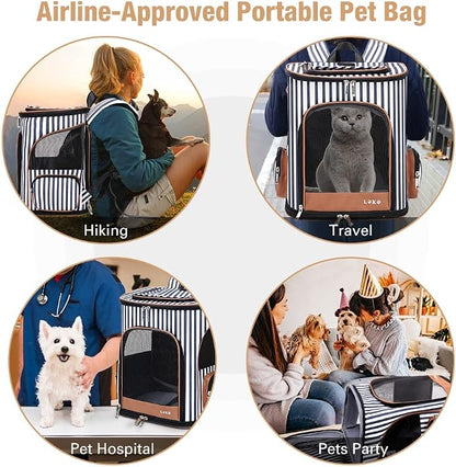 Lekereise Large Cat Backpack Expandable Pet Backpack Carrier - Image 4