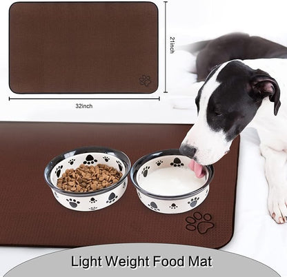 Sinland Microfiber Large Pet Food Mat Dog Feeding Mat Pet Bowl Mat - Image 2