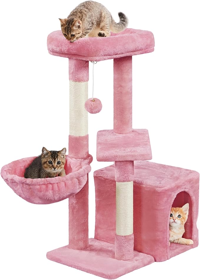 Topeakmart Cat Tree Tower for Indoor Cats, 34.5in Cute Kitten Tree Activity by Topeakmart