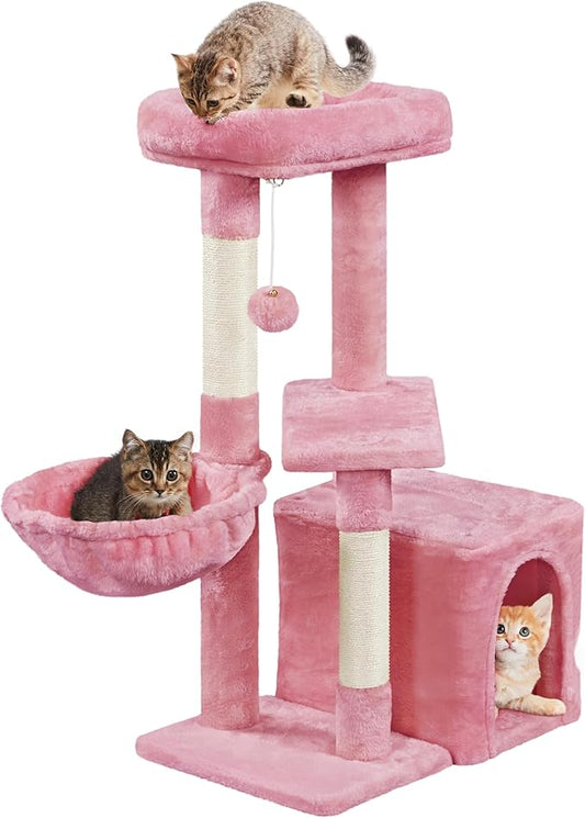 Topeakmart Cat Tree Tower for Indoor Cats, 34.5in Cute Kitten Tree Activity by Topeakmart