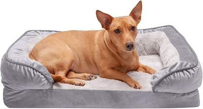 Furhaven Orthopedic Dog Bed for Medium/Small Dogs w/ Removable Bolsters & by FurHaven