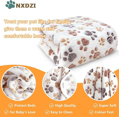 Dog Blankets for Large Dogs, Soft Fluffy Flannel Pet Blanket Mat Cover for Bed - Image 2