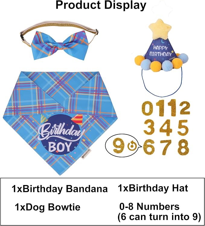 ADOGGYGO Dog Birthday Party Supplies, Party Hat - Image 3