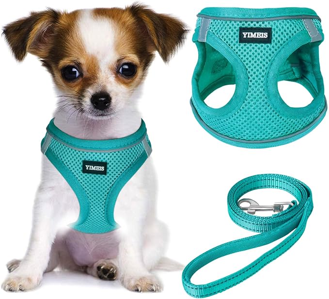 YIMEIS Dog Harness and Leash Set, No Pull Soft Mesh Pet Harness, Reflective by YIMEIS