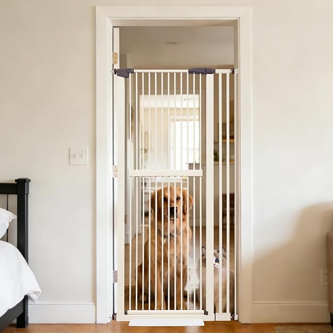 Lumizone Extra Tall Cat Gate 61.02" High Pressure Mounted Extra Wide by Lumizone