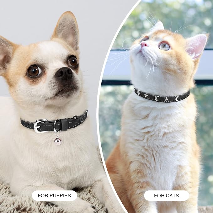 Leather Cat Collars for Boy Girl Cats - Image 7