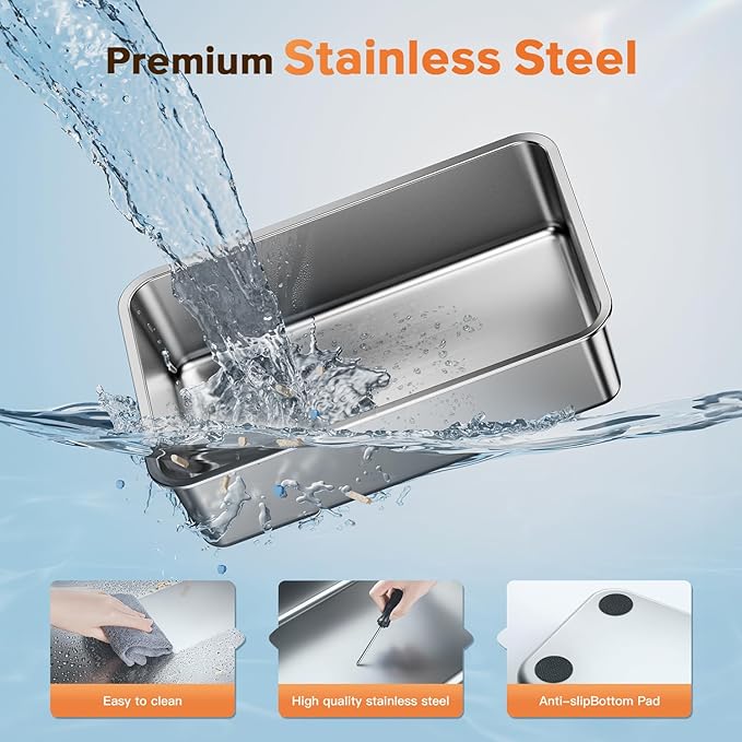 XL Premium Stainless Steel Enclosed Cat Litter Box - Image 5