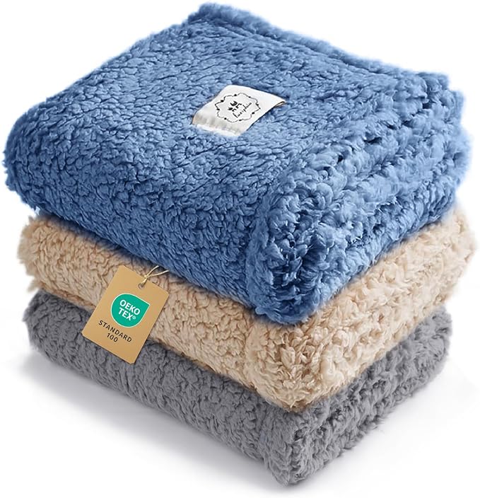 Luciphia 1 Pack 3 Calming Dog Blanket Fluffy Premium Fleece Pet Blankets Soft by luciphia