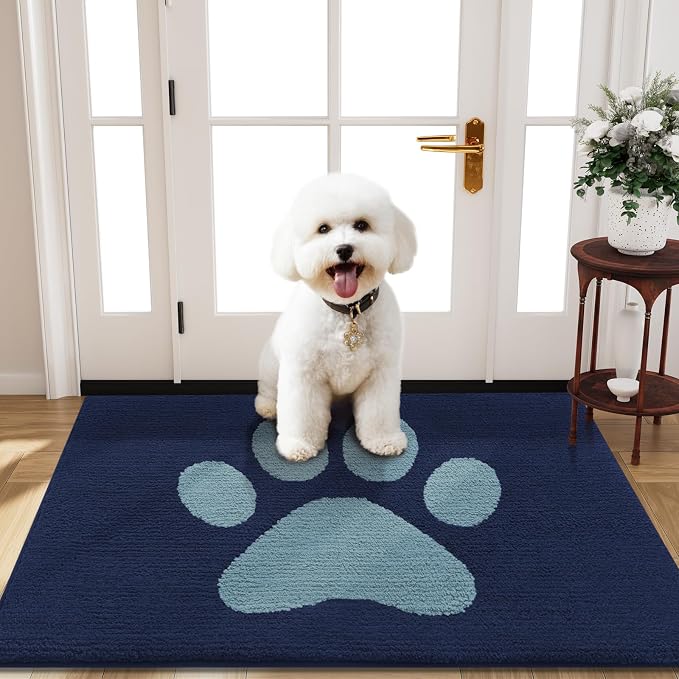 Buganda Dog Door Mat for Muddy Paws, Absorbent Dirt Trapper Non Slip Indoor by Buganda