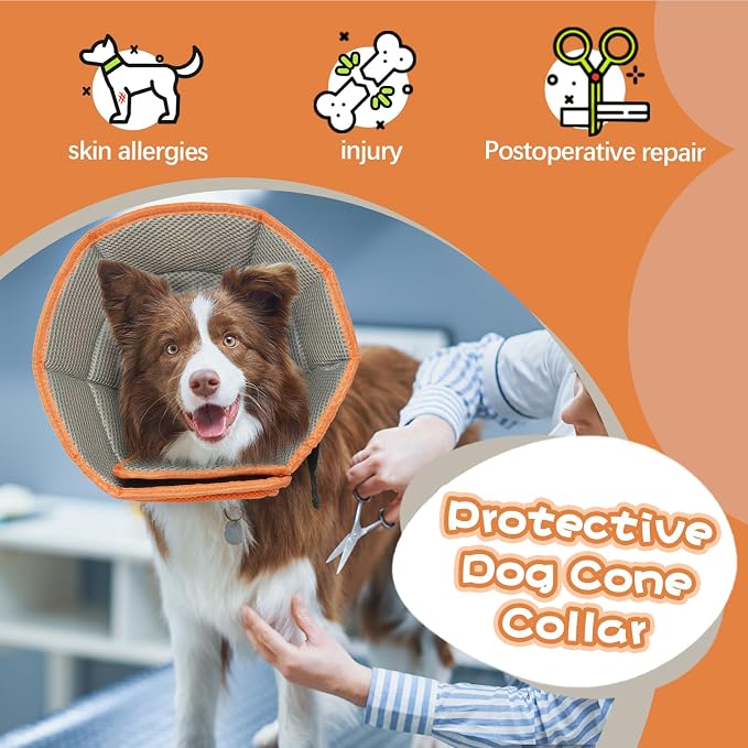 Dog Cone Collar Soft Cone for Medium Dogs After Surgery Adjustable Elizabethan - Image 6