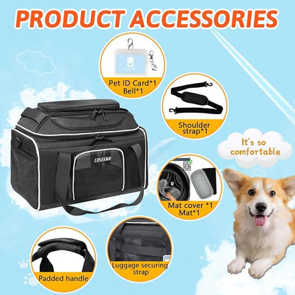 Petskd Top-Expandable Pet Carrier 17x11x9.5 Inches Alaska Airline Approved - Image 7