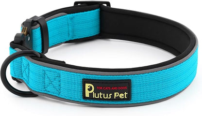 Plutus Pet Tactical Dog Collar, Reflective, Adjustable Heavy Duty Dog Collar by PLUTUSPET