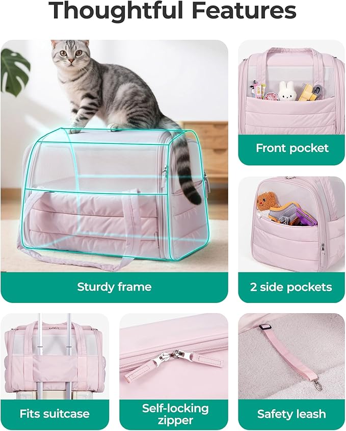 BAGSMART Cat Carrier: Soft-Sided Pet Carrier - Image 6