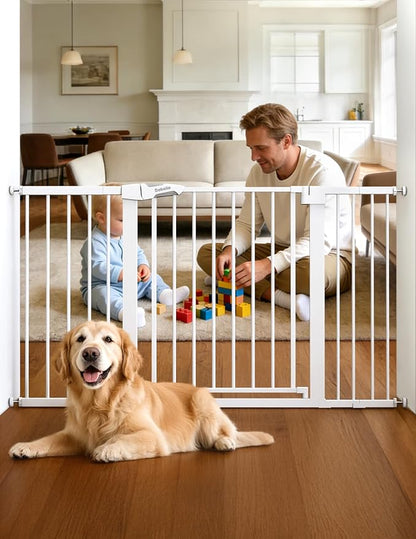 Babelio 29-55 Inch Extra Wide Baby/Dog Gate, PressGuard P7, Metal Auto Close by BABELIO