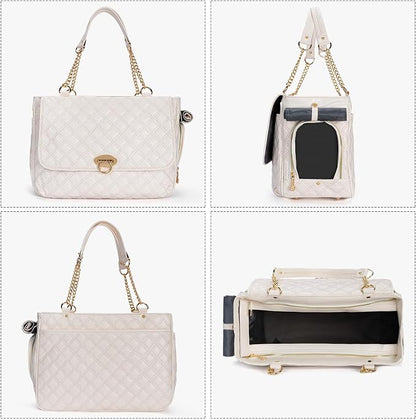 Fashion Pet Carrier Dogs Cat Small Animals Purse Bag, Leather Pet Carriers Dog - Image 3