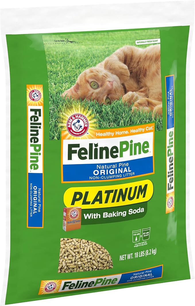 Feline Pine Platinum Non-Clumping Cat Litter, Feline Pine Cat Litter 18lb - Image 13