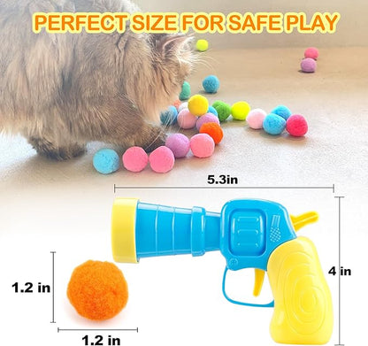 31Pcs Cat Ball Toy Launcher Gun, Cat Balls Fetch Toy, Funny Interactive Cat Toys - Image 4