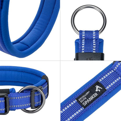 EXCELLENT ELITE SPANKER Reflective Dog Collar Classic Soft Padded Breathable - Image 5
