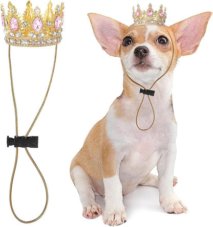Abbylike Pet Rhinestone King Crown, Queen Crown by Abbylike