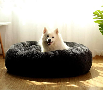 Calming Donut Dogs Beds for Medium Dogs up to 45 lb, 30inch Anti-Slip Plush - Image 6