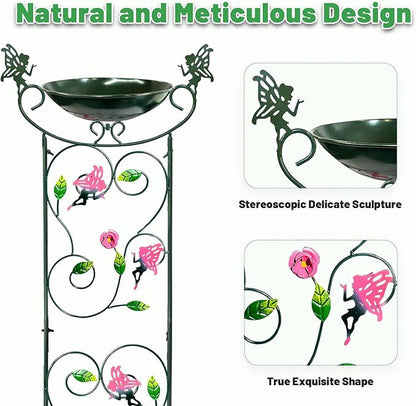 HONGLAND 36.5" Metal Bird Bath - Image 3