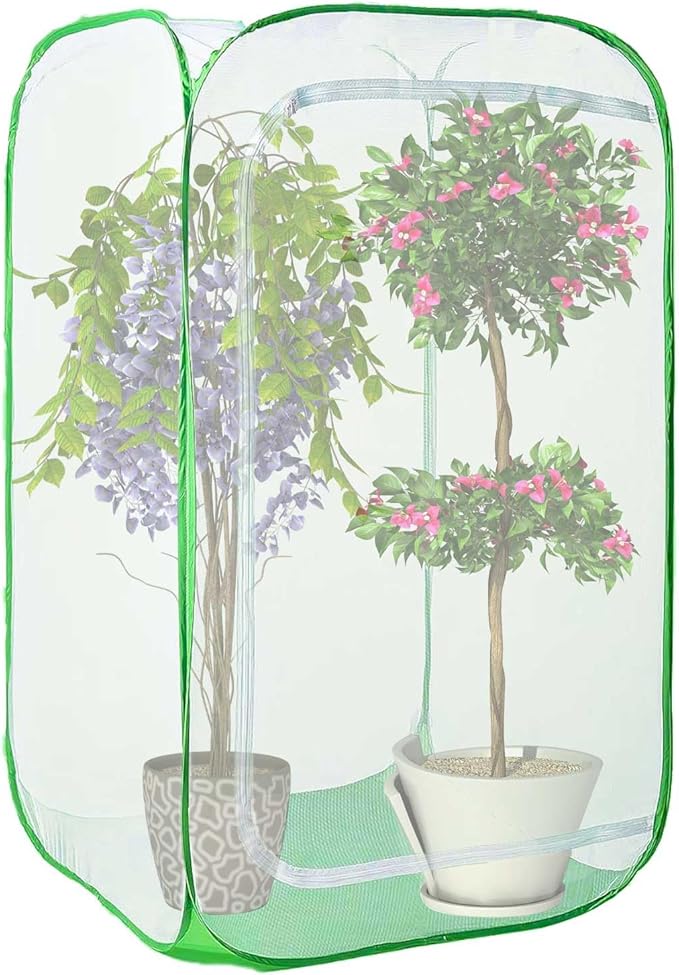 36" Garden Mesh Plant Enclosure Cover, Pop-up Garden Mesh Plant Cover by DredQcco