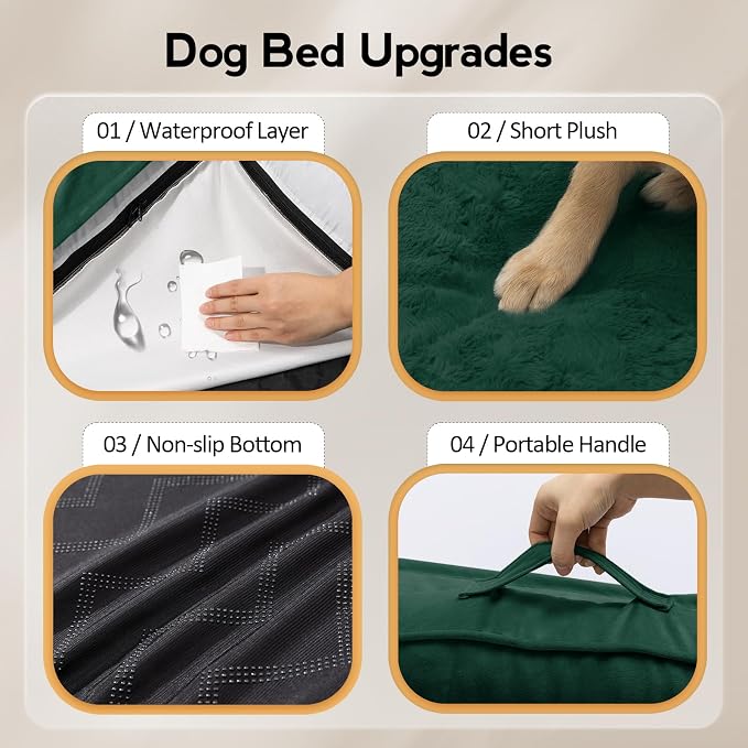 Large Dog Bed - XL Orthopedic Egg-Crate Memory Foam Dog Beds - Image 5