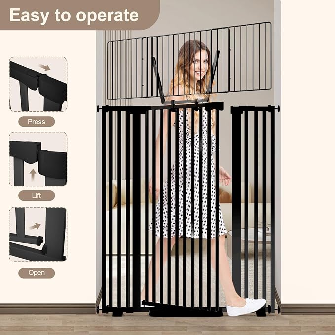 67" High Extra Tall Cat Gate for Doorway, 29.5-49.21" Extra Wide Pet Gate - Image 4