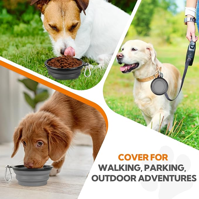 Dog Bowl Collapsible, 2 Pack Portable Foldable Travel Water Bowl Food Dishes - Image 7