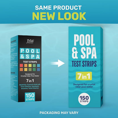 JNW 7-in-1 Pool Test Strips, 150 Quick & Accurate Test Strips - Image 2