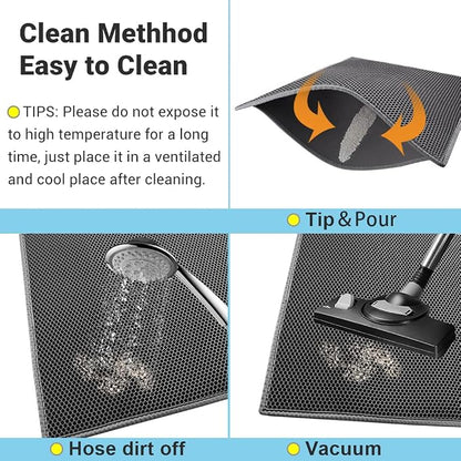 Pieviev Cat Litter Mat Double Layer Waterproof Urine Proof Trapping Mat 1 Pack) - Image 5