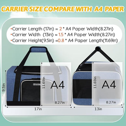 Petskd Pet Carrier 17x13x9.5 Southwest Airline Approved, Pet Travel Carrier Bag - Image 3