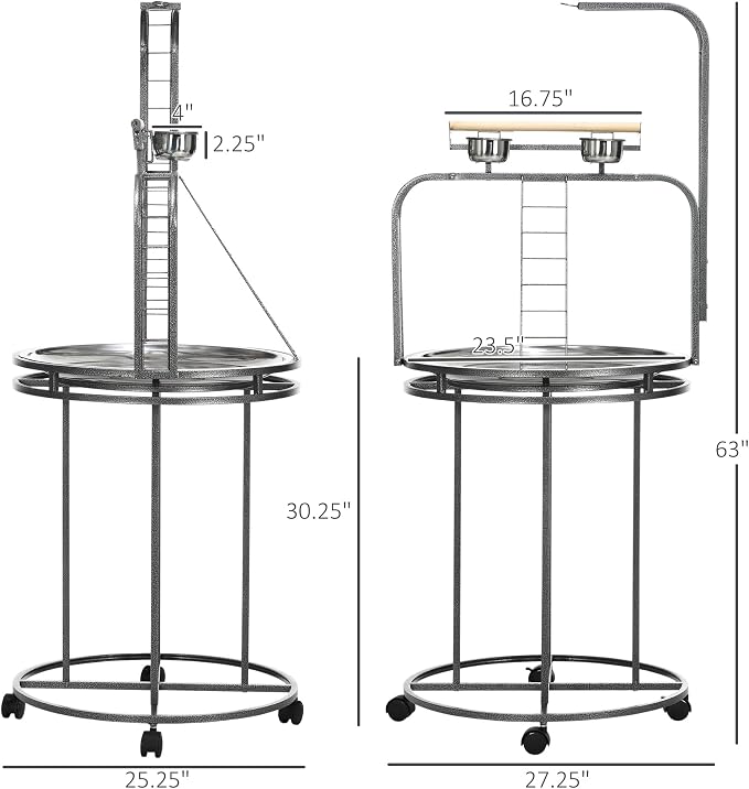 PawHut Parrot Stand Large Bird Perch Stand - Image 7