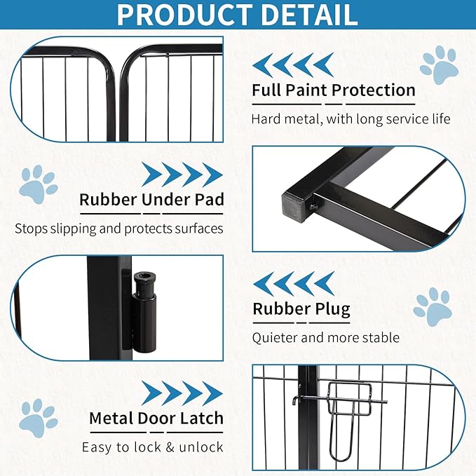 NEWBULIG Dog Playpen 16 Panels 32" Height Foldable Heavy Duty Metal Dog - Image 5